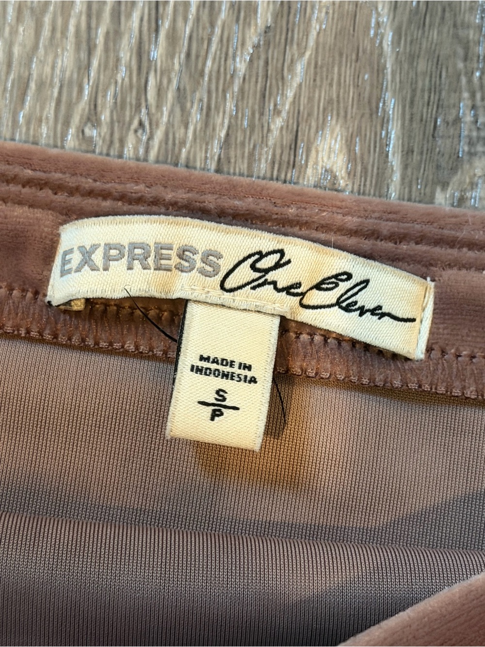 Express One Eleven Mocha Brown Velour Tube Top – Size Small - Picture 3 of 6